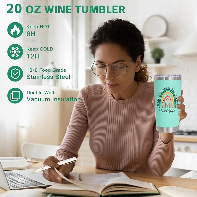 UAREHIBY Teacher Appreciation Gifts for Women,Teacher Gift with 20 OZ Tumbler for Birthday,Back to School Gift from Student,Teachers Valentines Day ChristmasThank You Gifts