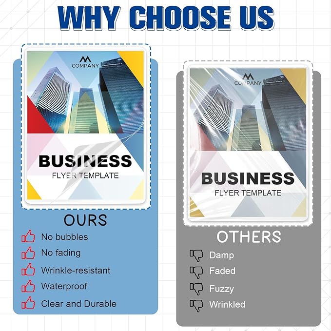 200 Pack 3 mil Lamination Pouches 6" x 9" Clear Laminating Pouches File Card Laminating Pouches Thermal Laminate Pouch Tags for Work Permits Pass Cards Student ID Cards