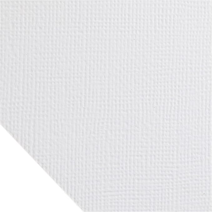 American Crafts Textured Cardstock Pack 12"X12" 60/Pkg-Solid White