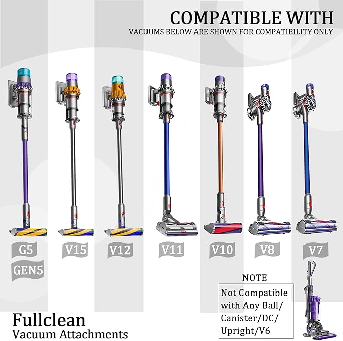 Mattress Tool and Extension Flexible Hose Kit Compatible with Dyson Gen 5 V15 V12 V11 V10 V7 V8 Absolute Detect Torque Drive Cyclone Cordless Handheld Vacuum Cleaner