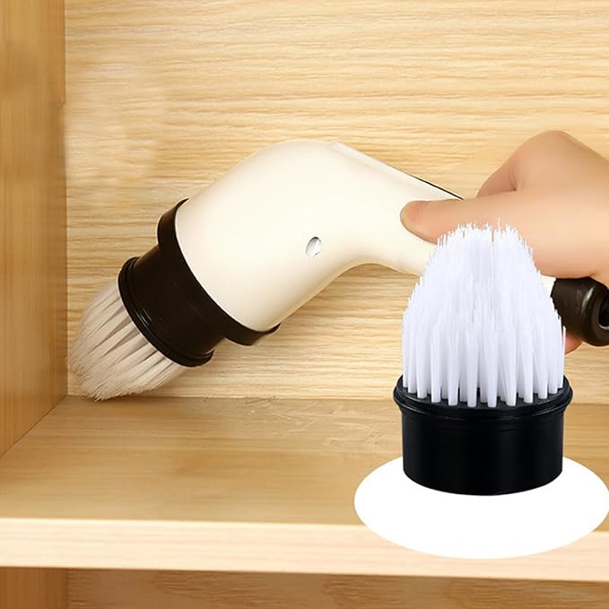 Electric Cleaning Brush, Long Handle Cordless Cleaning Scrubber, Strong Stains Remover, for Bathroom Kitchen Sink Toilet Bathtub Floor Tile Grout Glass Window