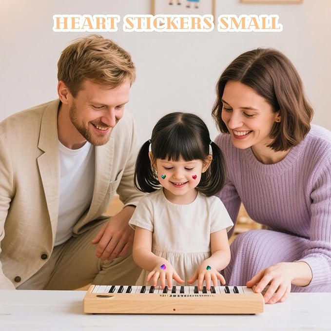 1800pcs Mini Heart Stickers (0.5 Inch), Colorful Holographic Rainbow Reward Stickers for Teachers, Behavior Chart, Planners, Scrapbooking & Envelope Seals (30 Sticker Sheets)