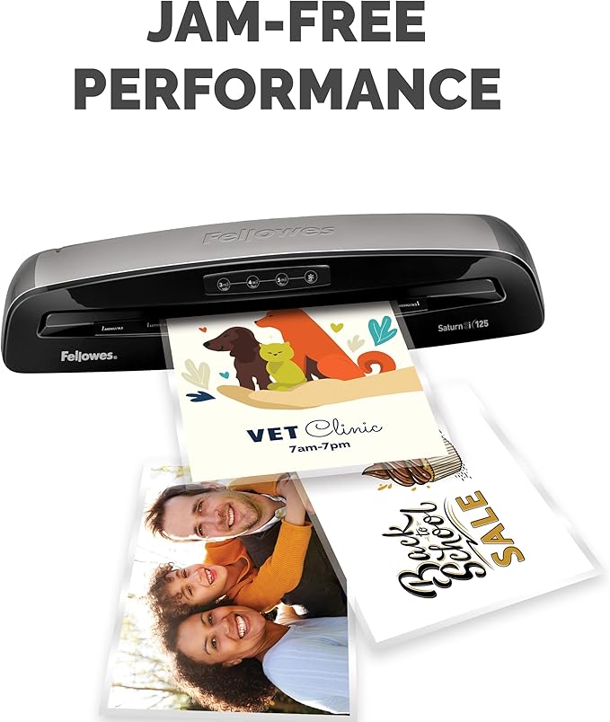 Fellowes Thermal Laminating Pouches, ImageLast, Jam Free, Letter Size, 5 Mil, 50 Pack (5204002)