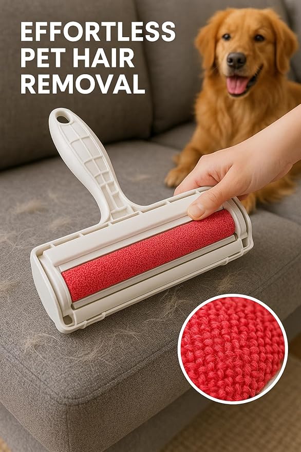 GajetNest Pet Hair Remover Roller Resuable Lint Roller, Cat and Dog Hair Remover for Couch, Carpet, Clothing, Bedding and Furniture Portable Design Easy to Use Fur Removal Tool