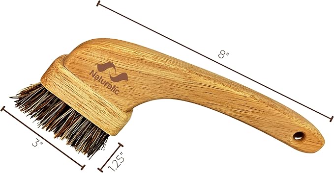 All-Natural Grout Brush Set | Wooden Cleaning Brush for Tile and Floor | Durable Floor Scrubber for Bathroom and Kitchen | Eco-Friendly Household Cleaning Tools