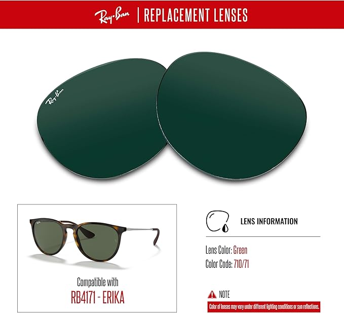 Ray-Ban Original RB4171 ERIKA Replacement Lenses For Women+BUNDLE with ACCESSORY EYEWEAR KIT