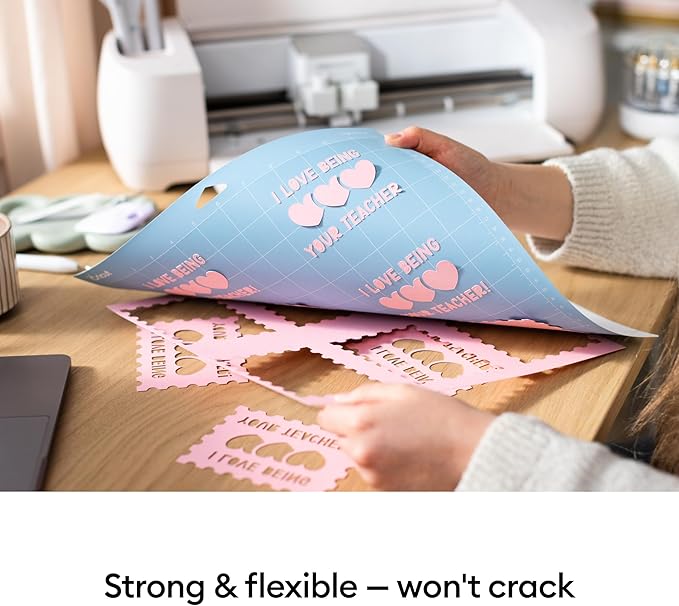 Cricut LightGrip Cutting Mats 12in x 12in, Reusable Cutting Mats for Crafts with Protective Film, Use with Printer Paper, Vellum, Light Cardstock & More for Explore & Maker (3 Count)