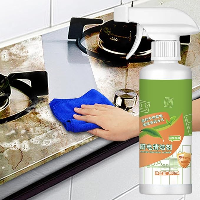Kitchen Cleaner Spray, With Gentle Concentrated Formula, 300ml, Kitchen Grease Remover, Coffee Maker Cleaner, Fast And Refreshing Cleaning, For Appliances, Coffee Makers, And Indoor Ares