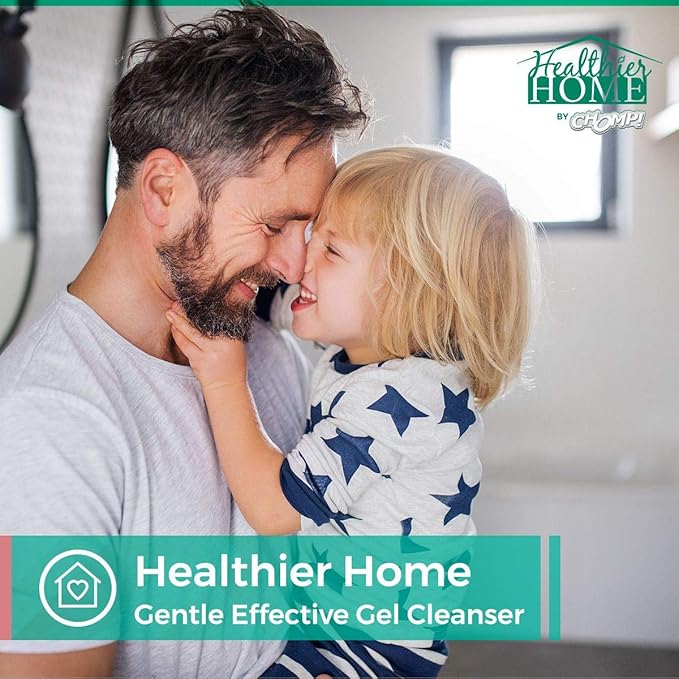 CHOMP! Shower Hardwater Stain Cleaner: Healthier Home ShowerDoorMagic Gel Remover with Scum Shield for Glass, Fiberglass, Removes Hard Water, Soap Scum, Calcium, Lime Scale, Grime Grapefruit 32 oz