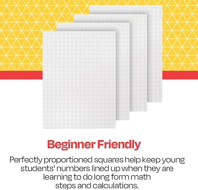 School Smart Graph Paper, 1/2 Inch Rule, 9 x 12 Inches, White, Pack of 500