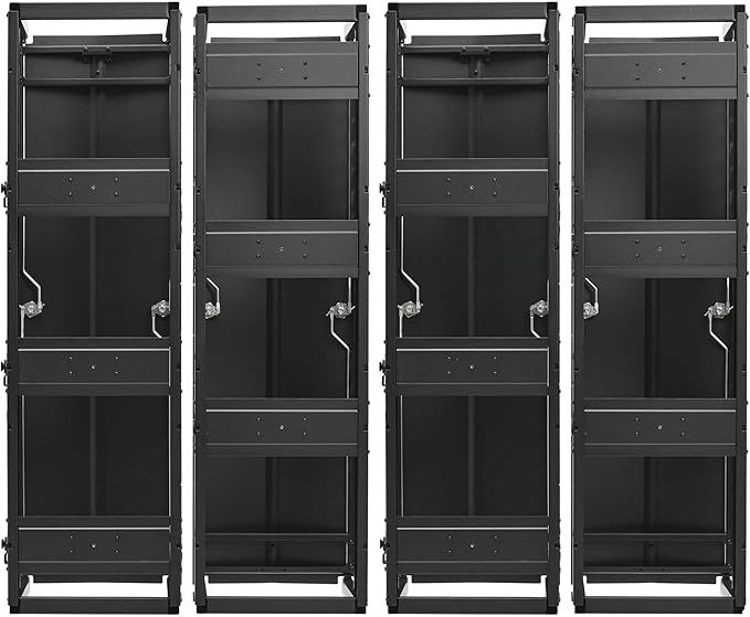 Tripp Lite Vertical Cable Manager, High-Capacity Deep Double Finger Duct, Front-Facing Cover, Four 3.5 feet Tall Sections, 12 inch Wide x 11.4 inch Depth, Black, 5-Year Warranty (SRCABLEVRT12HD2)