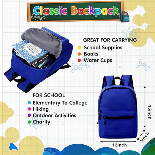126 Pcs Christmas Middle High School Supplies Kit with Backpack for Student 7-12 Grades, School Supplies Bulk Bundle Essential Notebook Calculator for Xmas Holiday Gifts(Navy Blue)