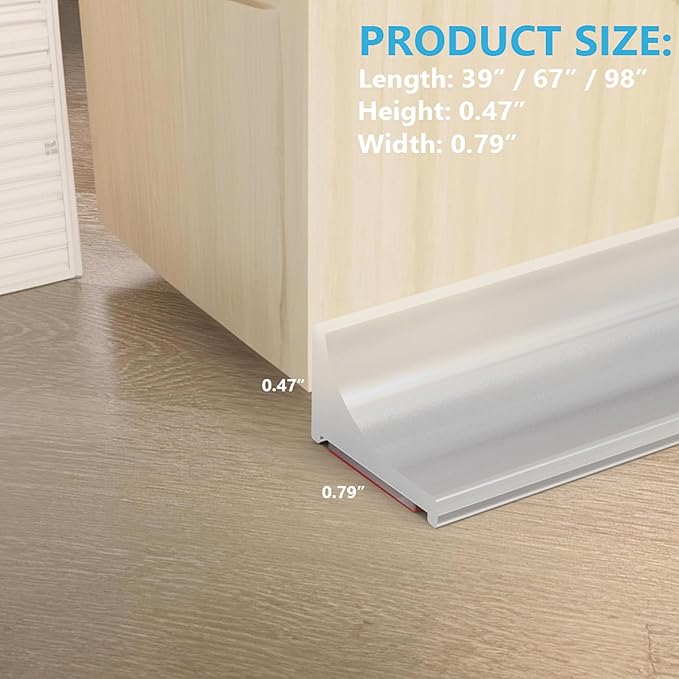 39Inch Shower Threshold Water Dam, Self-Adhesive Silicone Shower Barrier Water Stopper Shower Door Bottom Seal Strip Shower Splash Guard for Bathroom Kitchen Bathtub