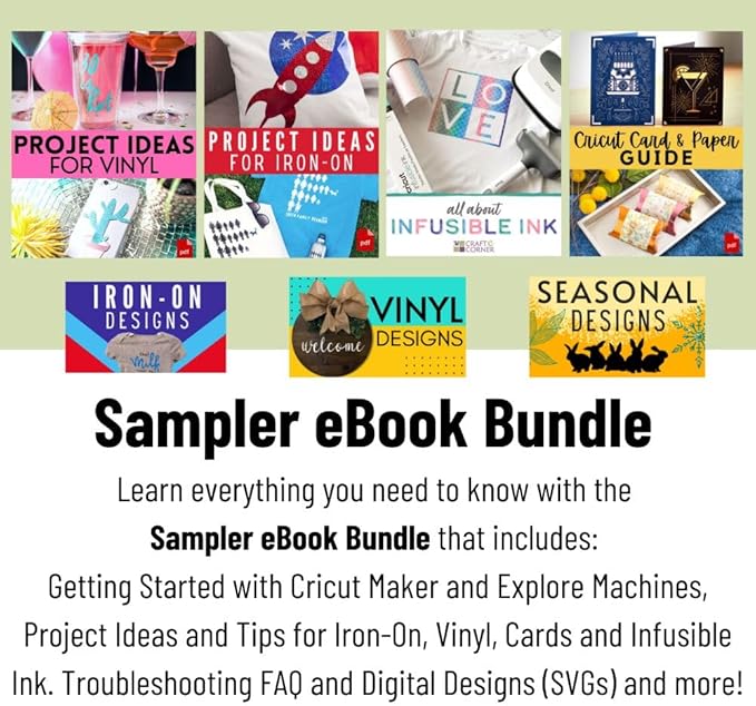 Cricut Ultimate All-in-One Materials and Accessories Bundle - 150+ Piece Beginner Sampler Material Kit for Cricut Explore Air and Maker Machines - Vinyl, HTV, Card Making Packs, Pens & Sticker Paper