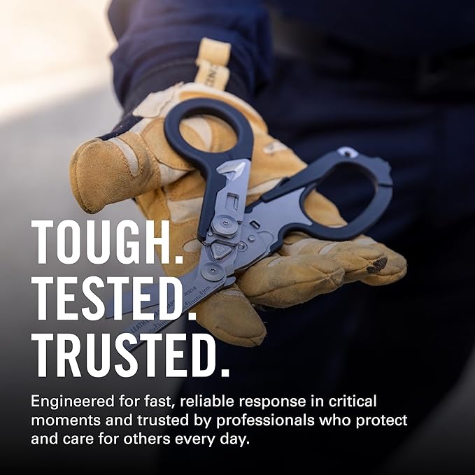 LEATHERMAN, Raptor Rescue, 6-in-1 Heavy-Duty Emergency/Trauma Shears, Made in the USA, Utility Holster Included