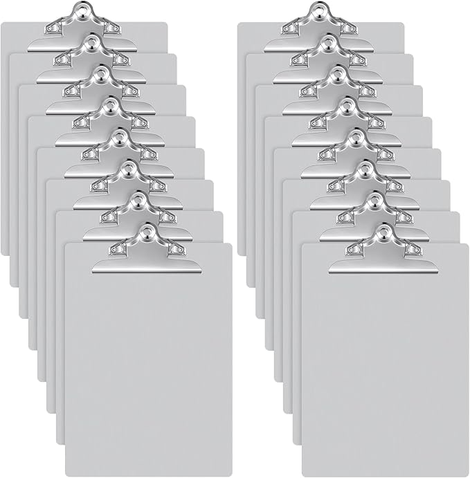Mimorou 16 Pcs Metal Clipboard Heavy Duty Aluminum Clipboards 12 x 9 Inch Metal Clip Board with Low Profile Clip A4 Letter Size Document Holder for Office School Medical Jobsite Laboratory