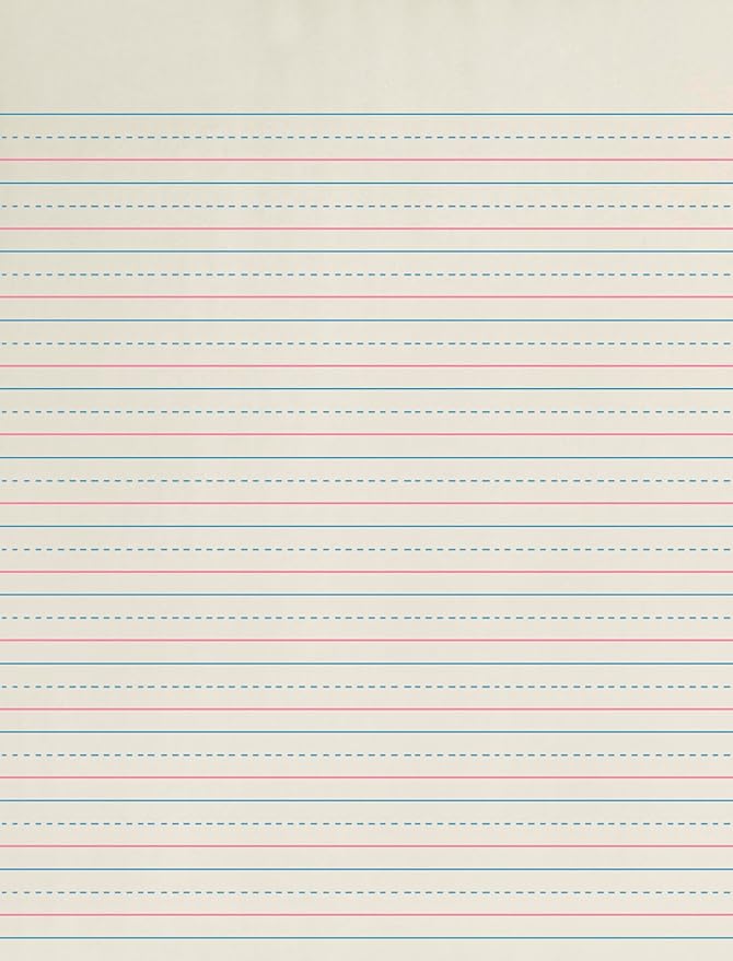 School Smart Zaner-Bloser Writing Paper, Handwriting Practice Lined Paper, Grade 3 Learning, 1/2 Inch Rule, 8 x 10-1/2 Inches, 500 Sheets
