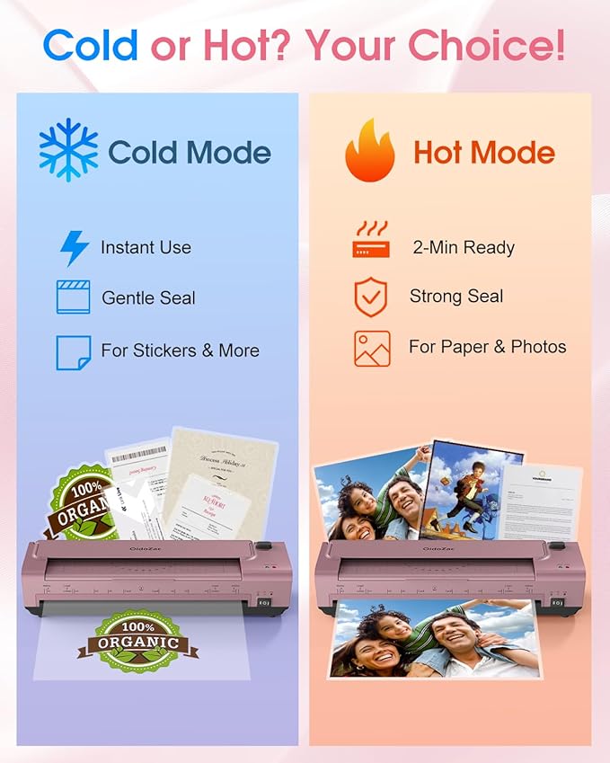 13 Inch Laminator Machine, A3 Personal Laminator Kit for Teachers with 20 Laminating Sheets, Hot Cold Thermal Lamination 11x17 with Anti-Bend Plate, ABS Anti-Jam & 20dB Quiet for Home Office School