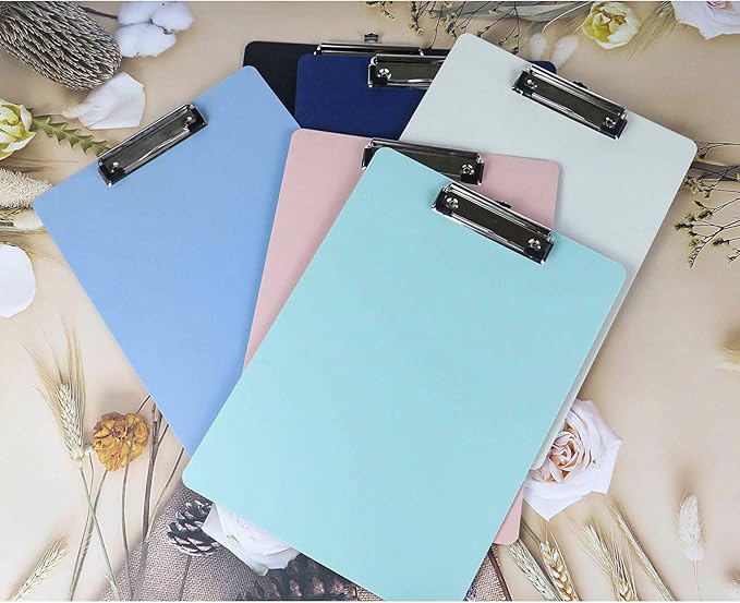 BOMEI PACK Color Clipboards 18 Pack, Plastic Bulk Clip Boards for Classroom and Office, A4 12.5 x 9 Inch