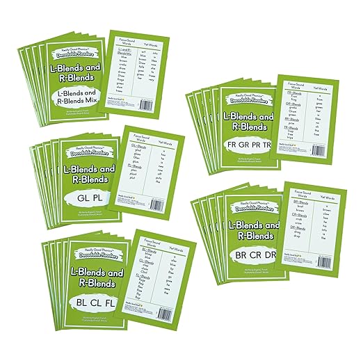 Really Good Phonics Decodable Readers - L- and R-Blends and Three-Letter Blends Book Set - Educational Toys, Reading Games for Kids, Learning Activities, Homeschool & Classroom Must Haves