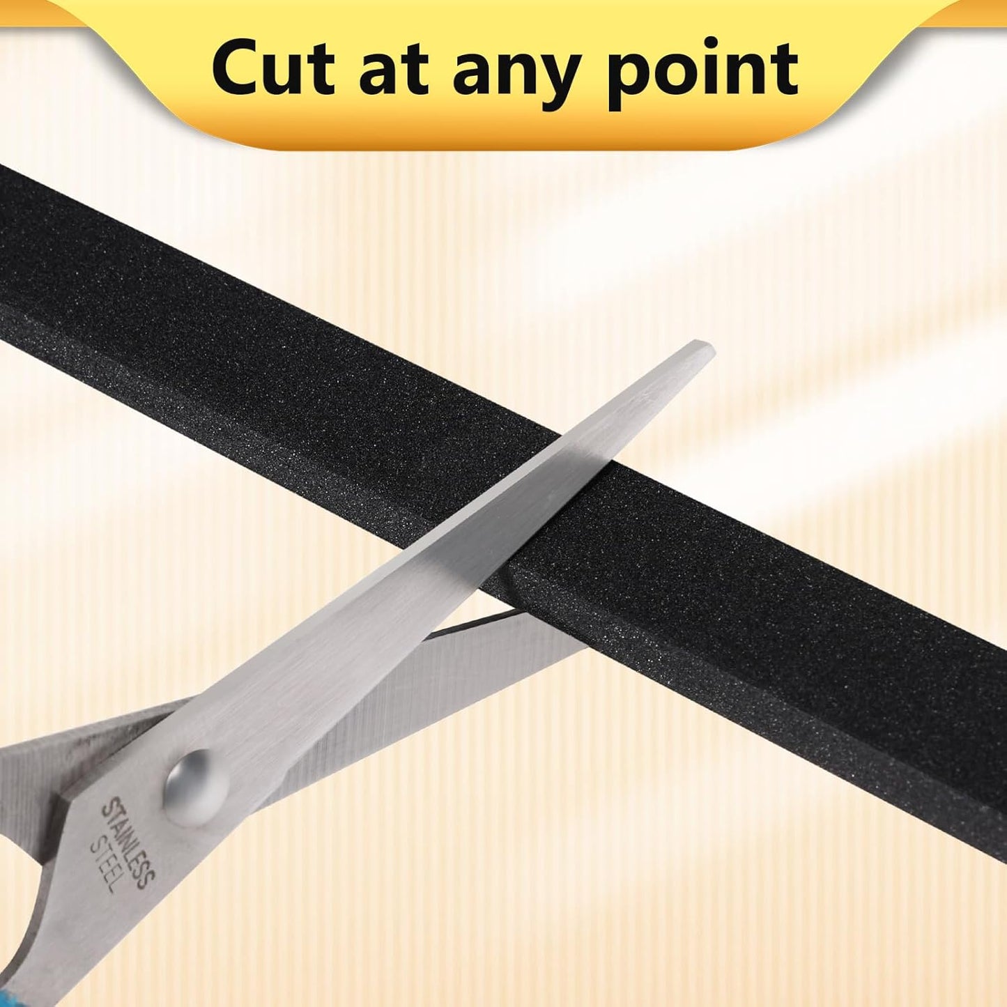 32Feet Weather Stripping (1/2 Inch X 1/16 Inch) Door Seal Strip, Strong Adhesive, Lightproof, Soundproof, Weatherproof Foam Tape Insulation for Sliding Door, Front Door Frame, Windows- Black