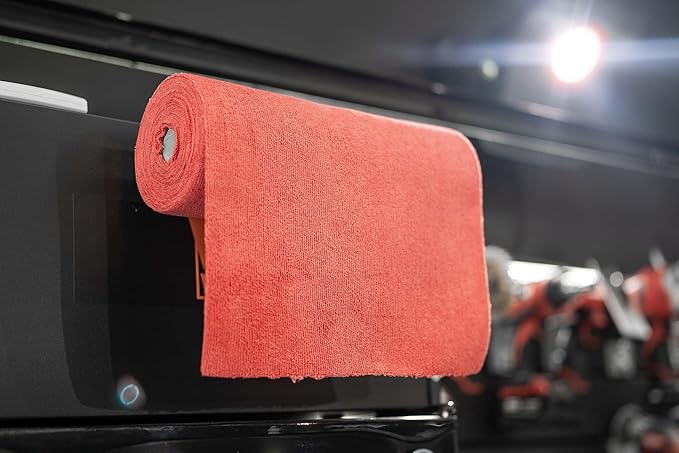 Autofiber Roll-o-Rags Microfiber Towels, Tear Off Sheets, 12 Inch x 12 Inch, 30/Roll (Red)