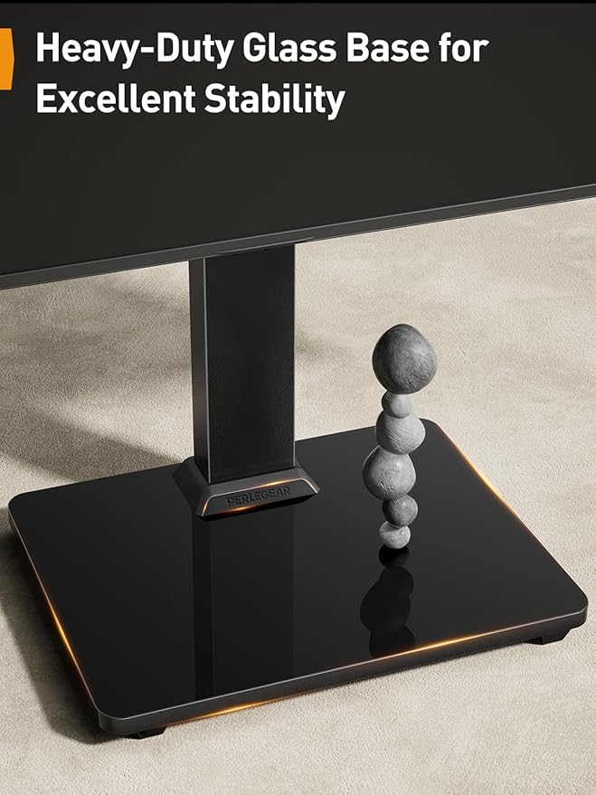 Perlegear Dual Vertical Monitor Stand for 13-40 inch Screen, Gaming Monitor Stand for 3080 3090 Ti, Dual TV Stand with 360 Degree Rotation, 13 Height Settings, Max VESA 100x100mm, PGTVS30