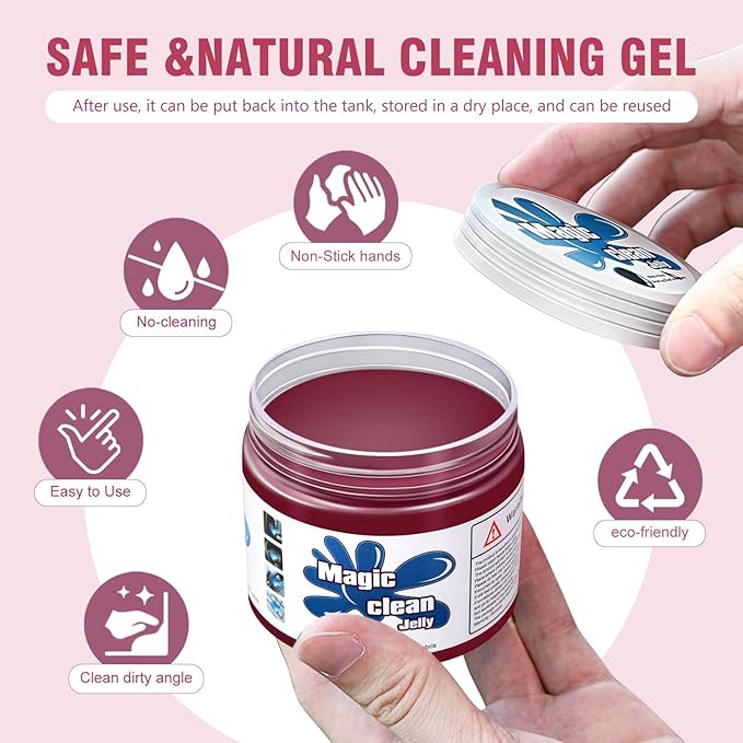 DNA MOTORING 5 Pack Car Cleaning Gels Auto Detailing Tools Cleaning Putty Car Interior Cleaner, Car Jelly Cleaner, Keyboard Cleaner, Car Cleaning Supplies Car Gifts for Men Women, TOOLS-00150