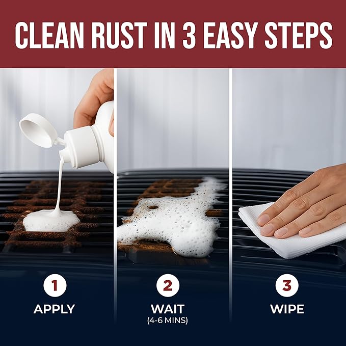 Stainless Steel Rust Remover and Stain Cleaner | NSF Approved | Non-Toxic & Food Safe | Quickly Cleans Commercial Equipment, Appliances, Grills, Sinks, and Tools â€“ 1 liter