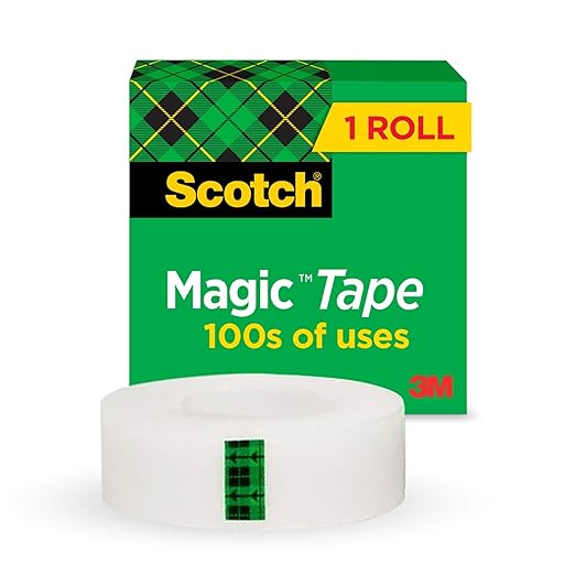Scotch Magic Tape, Invisible, Home Office Supplies and Back to School Supplies for College and Classrooms, 1 Roll