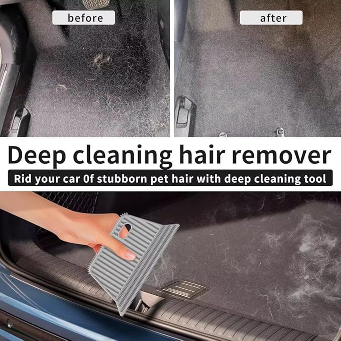 4-In-Premium Pet Hair Removal Glove & Brush Set Electrostatic Dog & Cat Grooming Tool with Lint Remover for Furniture, Carpet, Car - Reusable Magic brush Ideal Pet Supplies for Dog & Cat Hair Removal