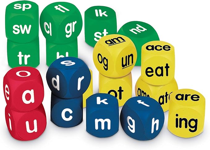 Learning Resources Phonics Cubes Class Set - Alphabet and Words Letter Recognition, ABC Classroom Must Haves, Teacher Supplies, Speech Materials, Back to School, Small Group Students Activities