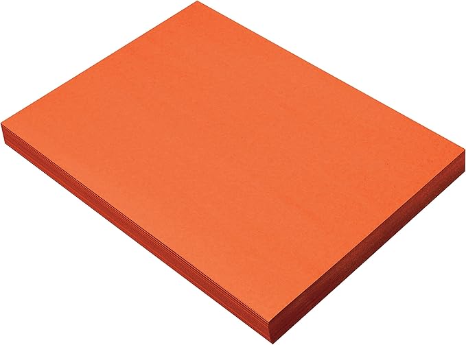 Prang (Formerly SunWorks) Construction Paper, Orange, 9" x 12", 100 Sheets