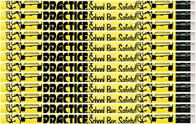 Express Pencils D2019 Practice School Bus Safety - 36 Qty Package - School Safety Pencils