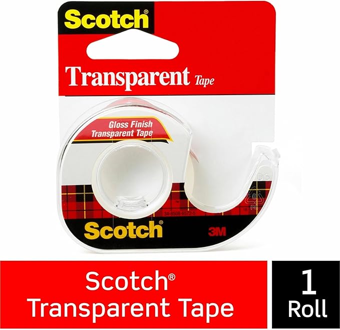 Scotch Transparent Tape 12'' X 4501 ea,(Pack of 3)