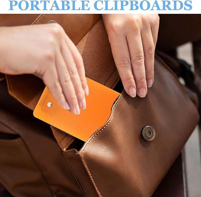 4x6in Mini Clipboards, 6 Pack Plastic Small Clipboards, Translucent A6 Size Mini Clipboard with Retaining Clips, Notepads Pocket Clipboard, Colorful Clip Boards for Classroom Restaurants Office Gifts