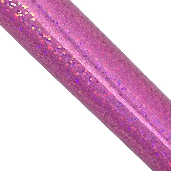 Coolprints Foil for Laminator and Laser Printer, Foil for Toner, Special Colors, Roll of 12.6 Inches x 32.8 Feet (Pink Holographic Glitter)
