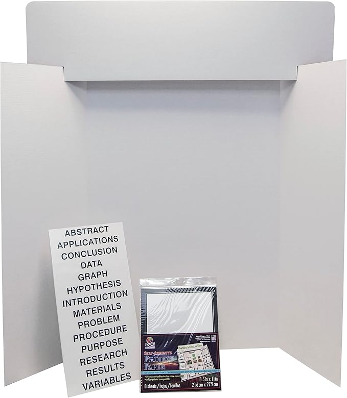 Pacon Presentation Board Project Kit with Project Papers