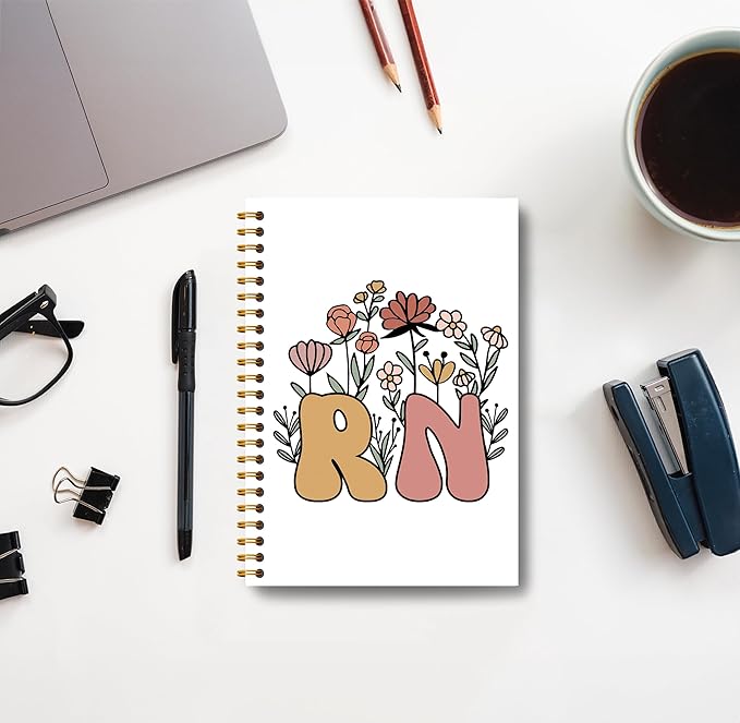 RN Registered Nurse Gifts Notebook Journal - RN Gifts for Nurses, RN Nurse Graduation Gift, Nurse Appreciation Gifts, Nurse Practitioner Gifts for Women, Spiral Notebook 5.5x8.3