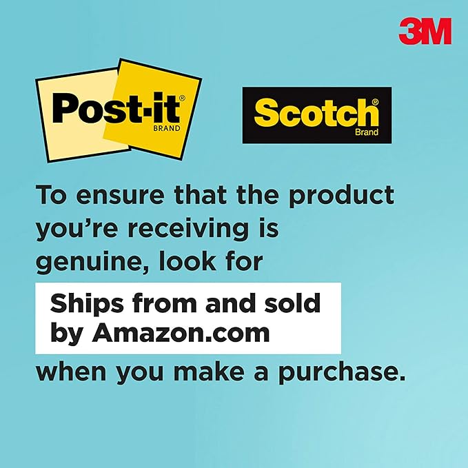 Post-it and Scotch Brand Essentials Pack, Back to School and Office Supplies, Includes Super Sticky Notes, Flags, Magic & Super Hold Tape & Multi-Purpose Scissors (Pack of 4)
