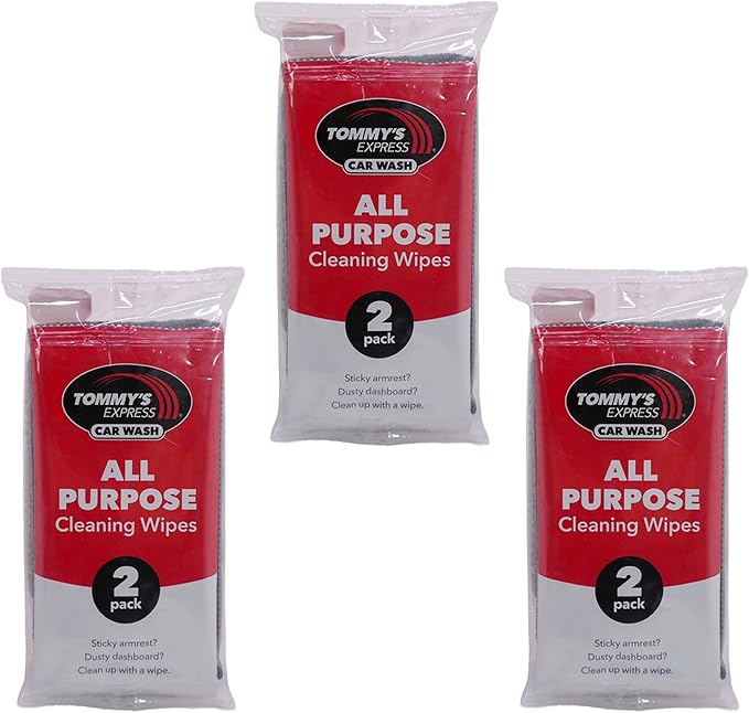 Tommy's Express Interior Detail Kit - Microfiber Cloth, 2 Shop Towels, 2 All-Purpose Wipes, 2 Glass Streak-Free Wipes and 2 Signature Tommy's Clean Car Scent Vent Air Fresheners (9 Piece Set) (3)
