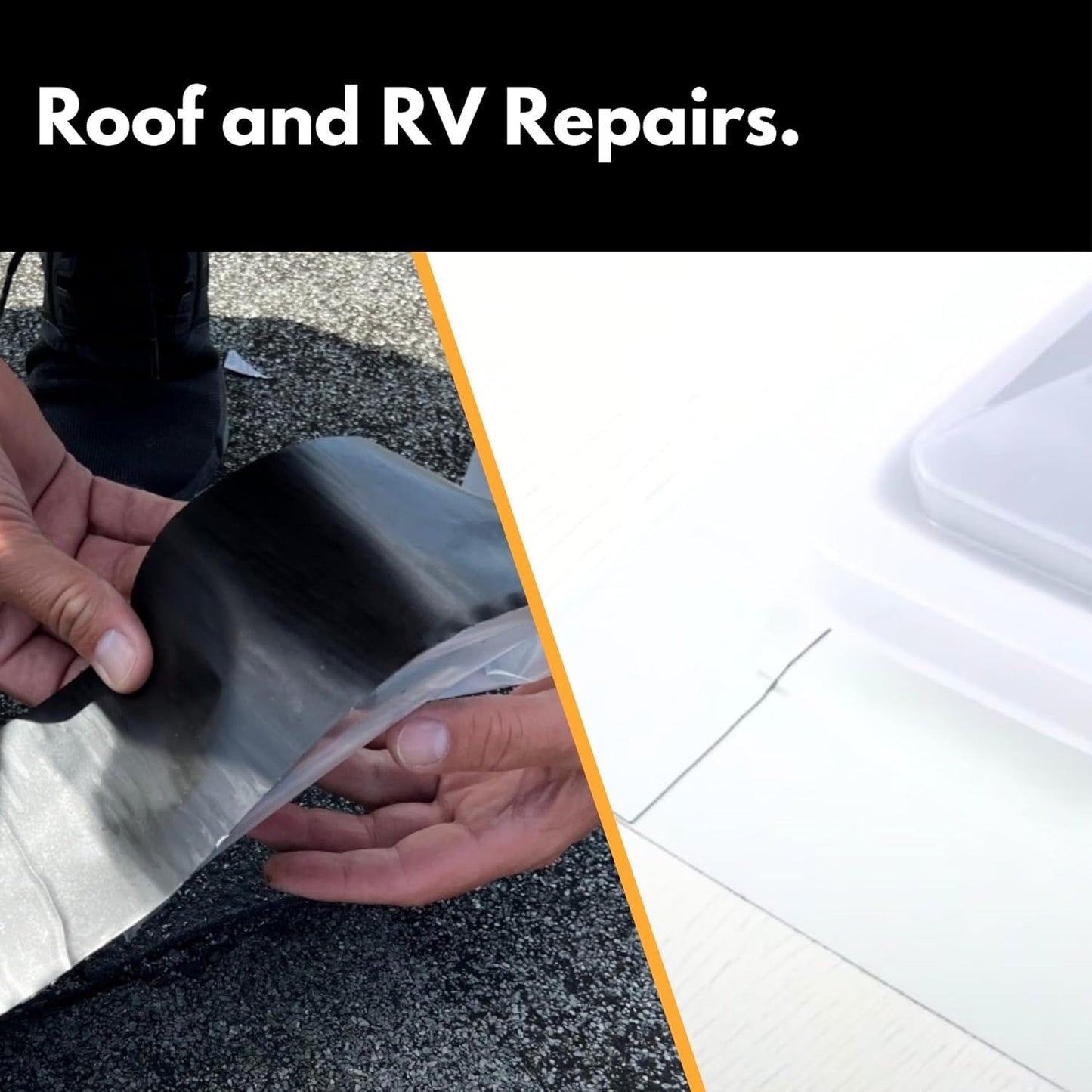 HSS Sealant Tape with MicroSealant - Waterproof Commercial Roofing Tape for Roof and RV Repair - UV- & Weatherproof - Grey - 6 inch x 25 ft.