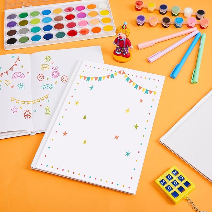 Henoyso Hardcover Blank Books for Kids to Write Stories Make Your Own Book Craft Unlined Notebook for Student Classroom DIY Drawing and Writing 40 Pages SketchBook for Kids Gift(20 Pack,7 x 10 Inch)