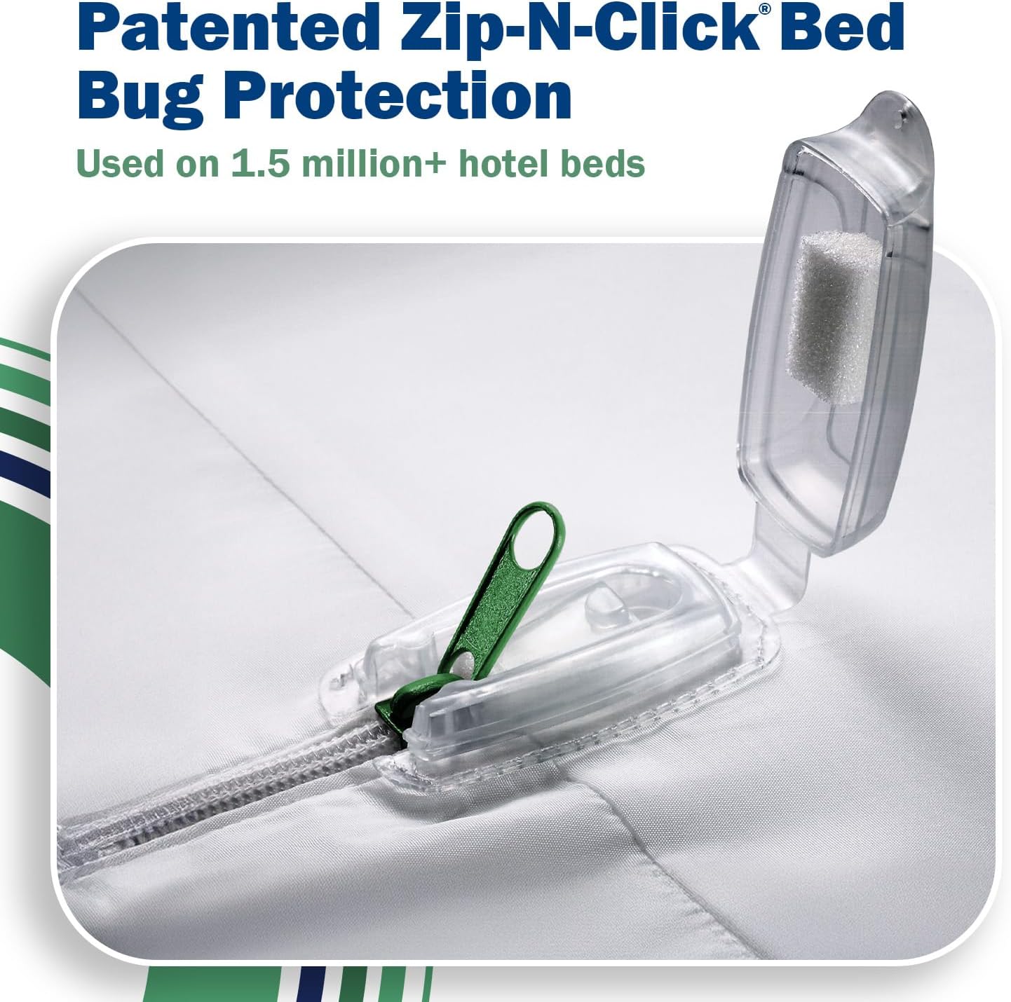 CleanRest Pro Mattress Protector Encasement, MicroPlush Fabric, Ultimate Sleep Surface Protection with Patented MicronOne Technology, Zip-N-Click Security, EZ-Fit, Waterproof (King)