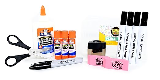 School Supply Boxes | Artistic Bundle (1 Box) | Back to School Essentials Kit for Students & Teachers | Includes Dry Erase Pocket Folders, Coloring Products, & Glue Products