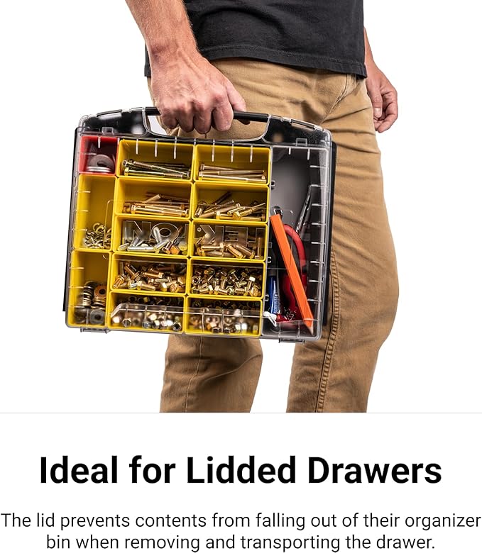 TEKTON 6-Drawer Rolling Stack with Shallow Tool Box (L-BOXX 1) and Organizer Bins | OLB99204