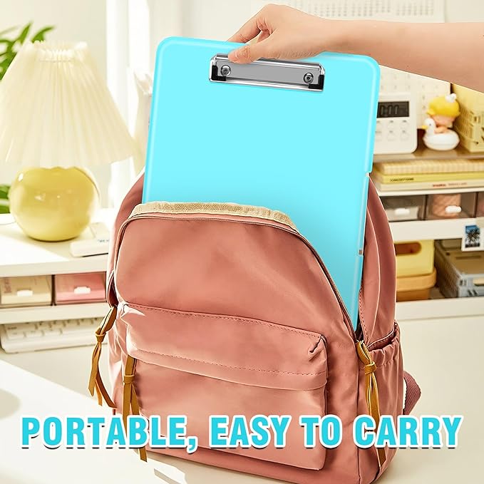 ANZNKU Clipboard with Storage, 13x9.6 Nursing Clipboard Foldable, Storage Clipboards with Pen Holder, Letter Size Clip Board Folder for Teacher Nurse Work, School & Office Supplies(Mint Blue)
