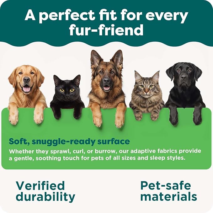 FurHaven Replacement Dog Bed Cover for Sherpa & Suede Snuggery, Fits Cool Gel-Top Foam Beds & Solid Orthopedic Foam Beds, Machine Washable, Jumbo XL (44 inch), Espresso