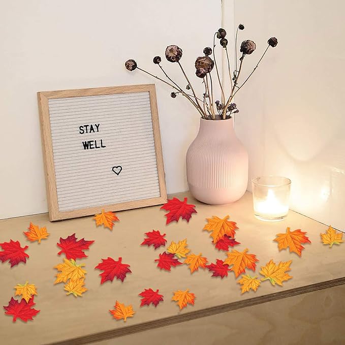 Beistle Deluxe Colorful Polyester Fabric Autumn Leaves