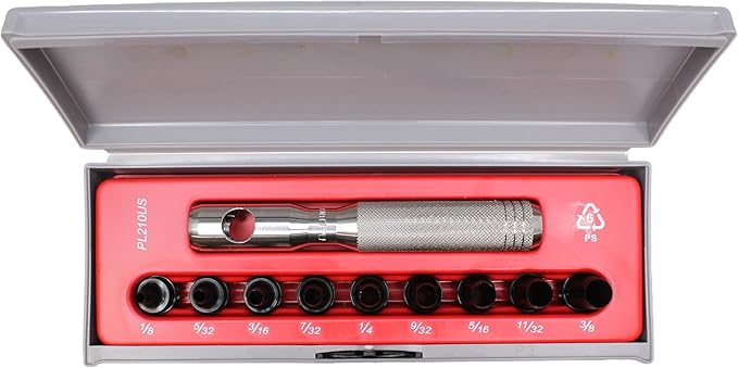Mayhew Tools 66012 Hollow Punch, 10-Piece Set, Black